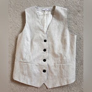 MNG linen vest women